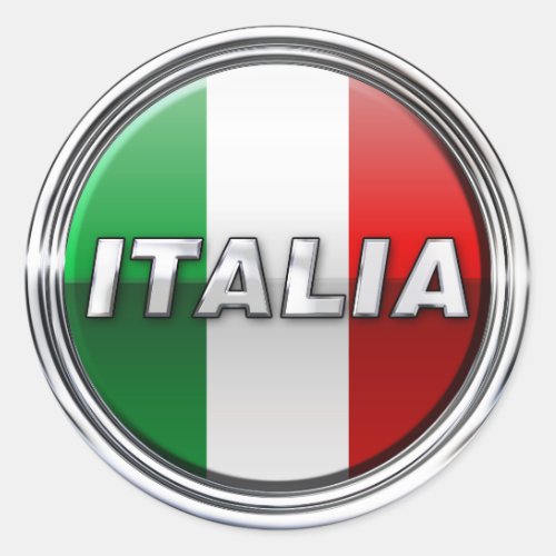 La Bandiera _ The Italian Flag Classic Round Sticker