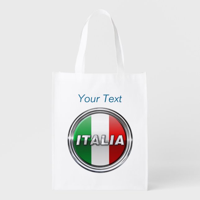 La Bandiera - The Italian Flag Grocery Bag (Front)