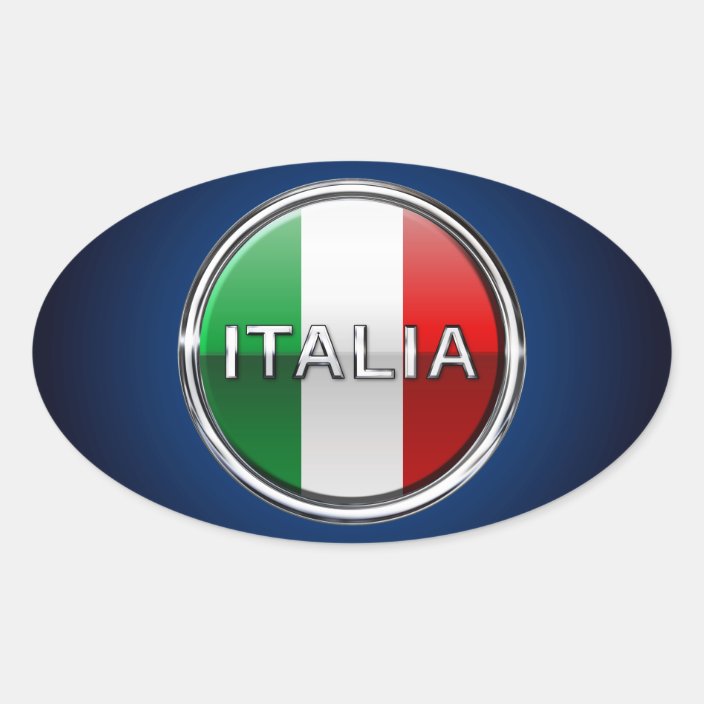 La Bandiera - The Italian Flag Oval Sticker | Zazzle.com