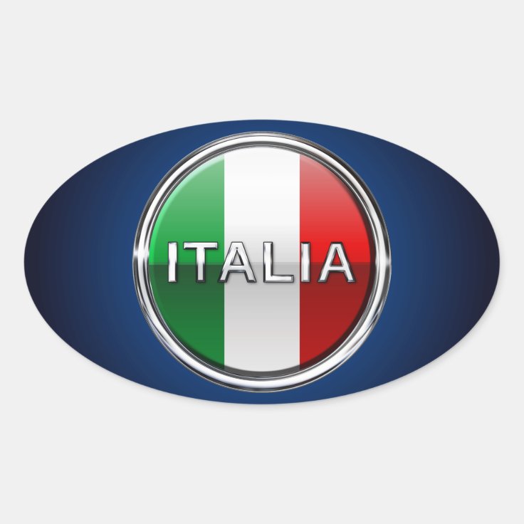 La Bandiera - The Italian Flag Oval Sticker | Zazzle