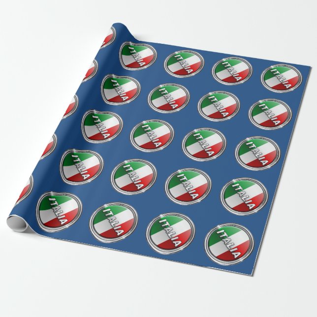 La Bandiera - The Italian Flag Wrapping Paper (Unrolled)