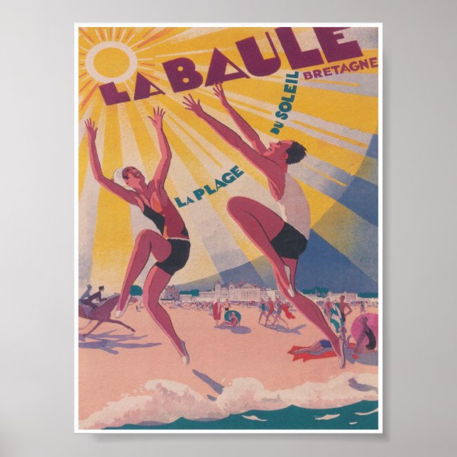 La Baule France Vintage Travel Poster (Front)