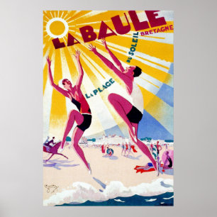 La Baule Vintage French Travel Poster