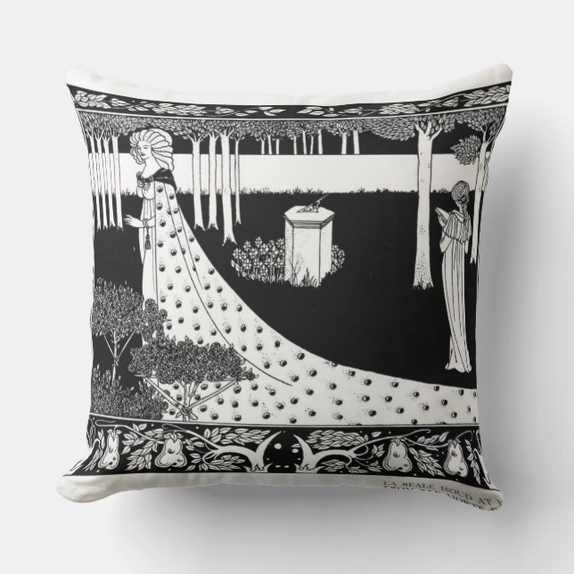 La Beale Isoud at Joyous Gard, illustration from ' Throw Pillow (Front)