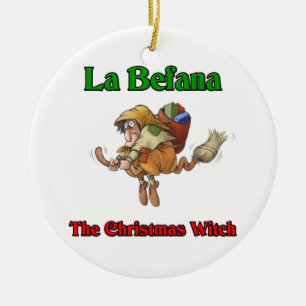 La Befana The Christmas Witch.. Ceramic Ornament