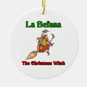 La Befana The Christmas Witch.. Ceramic Ornament