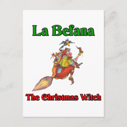 La Befana The Christmas Witch Holiday Postcard