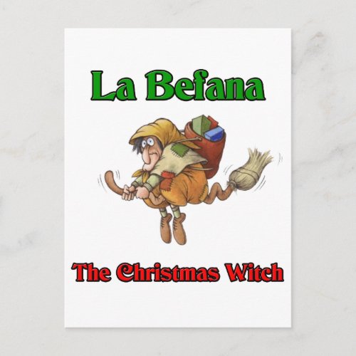 La Befana The Christmas Witch Holiday Postcard