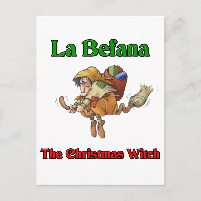 La Befana The Christmas Witch.. Holiday Postcard (Front)