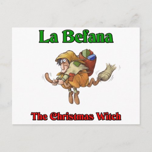 La Befana The Christmas Witch Holiday Postcard