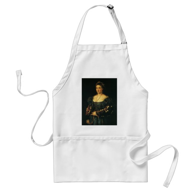La Bella, Duchess of Urbino by Titian Adult Apron (Front)