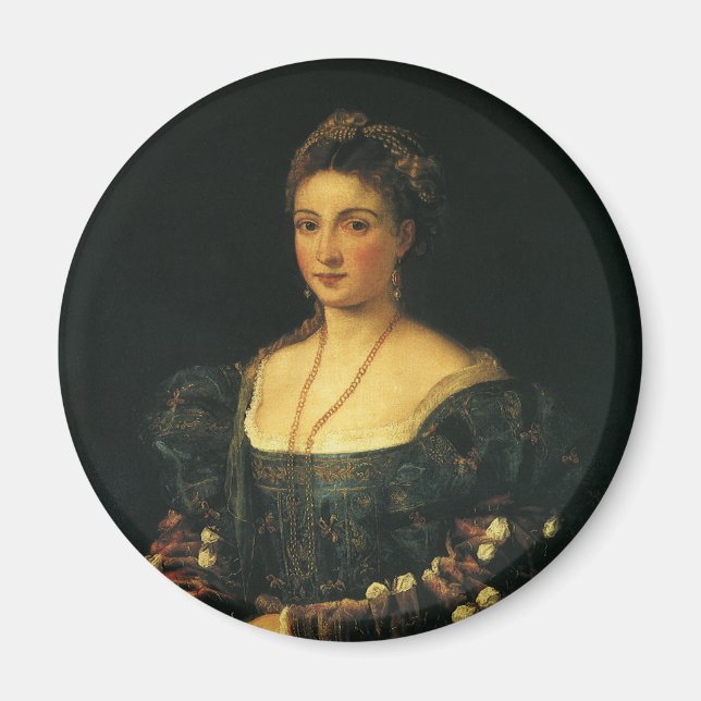 La Bella, Duchess of Urbino by Titian Magnet (Front)