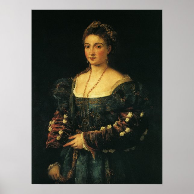 La Bella, Duchess of Urbino by Titian Poster (Front)