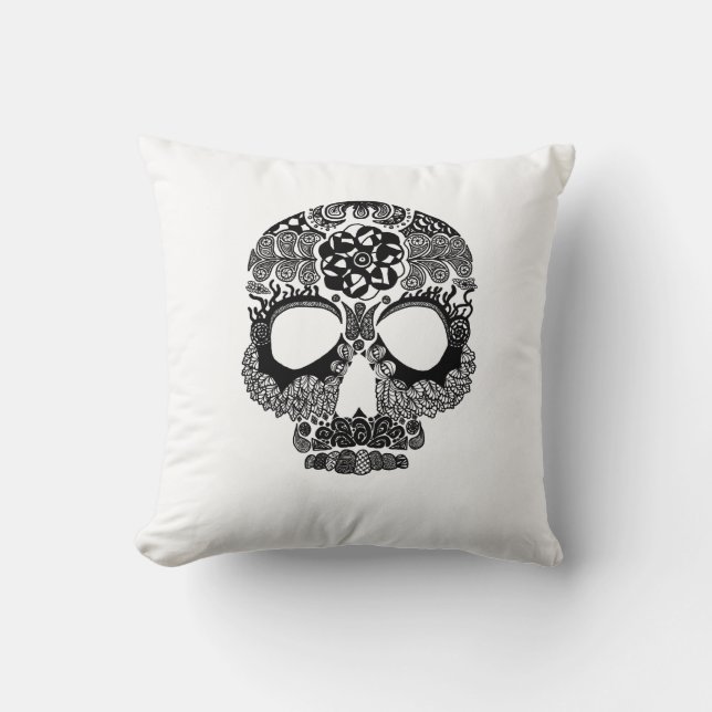 La Bella Muerte Throw Pillow (Front)