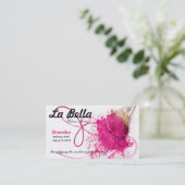 La Bella Salon/ Makeup Artist Business Card (Standing Front)