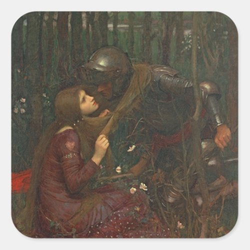 La Belle Dame Sans Merci 1893 oil on canvas Square Sticker