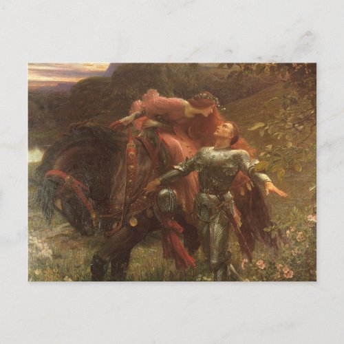 La Belle Dame sans Merci by Frank Dicksee Wedding Announcement Postcard