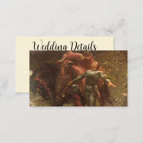 La Belle Dame sans Merci by Frank Dicksee Wedding Enclosure Card