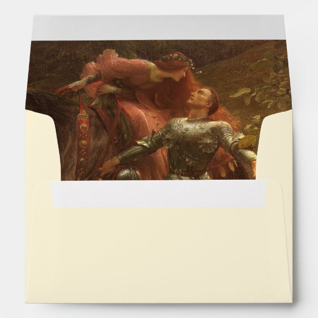 La Belle Dame sans Merci by Frank Dicksee Wedding Envelope (Back (Bottom))
