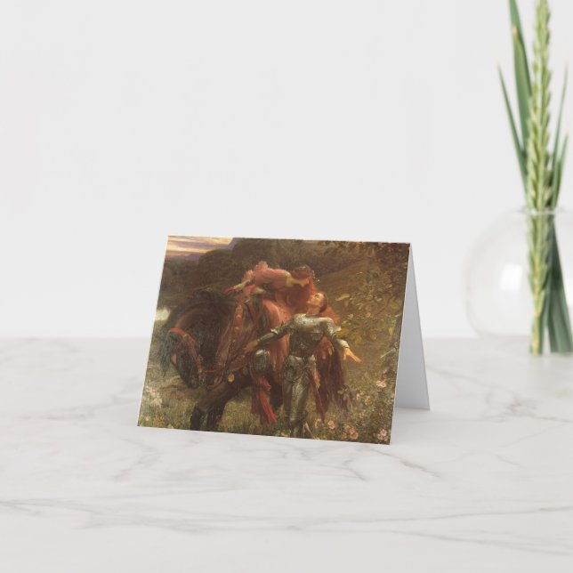 La Belle Dame sans Merci by Frank Dicksee Wedding Thank You Card (Front)