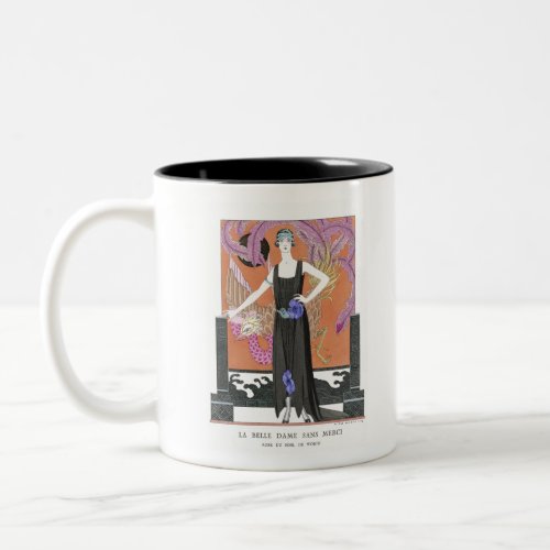 La belle dame sans merci by George Barbier Two_Tone Coffee Mug