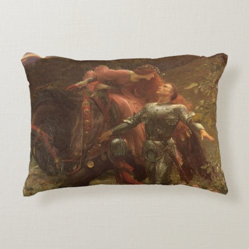 La Belle Dame sans Merci by Sir Frank Dicksee Accent Pillow