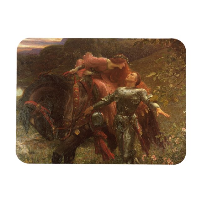 La Belle Dame sans Merci by Sir Frank Dicksee Magnet (Horizontal)