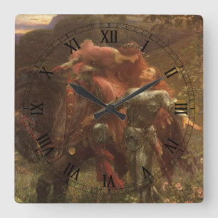 La Belle Dame sans Merci by Sir Frank Dicksee Square Wall Clock