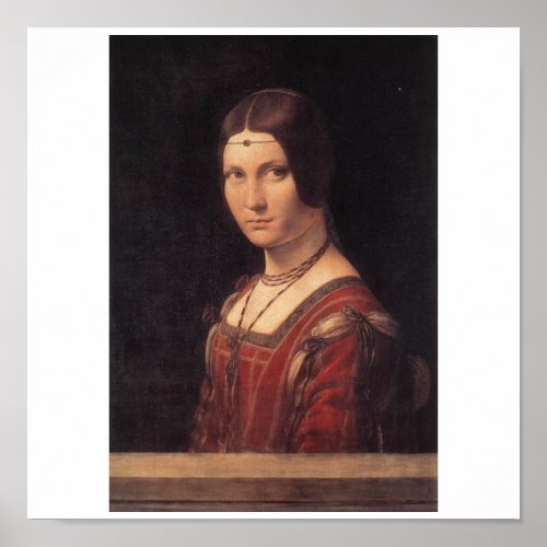 La Belle Ferronniere by Leonardo Da Vinci Poster