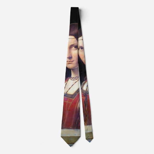 La Belle Ferronniere, Leonardo da Vinci Neck Tie (Front)