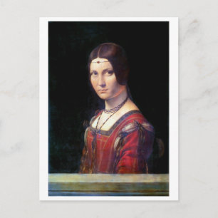 La Belle Ferronniere, Leonardo da Vinci Postcard