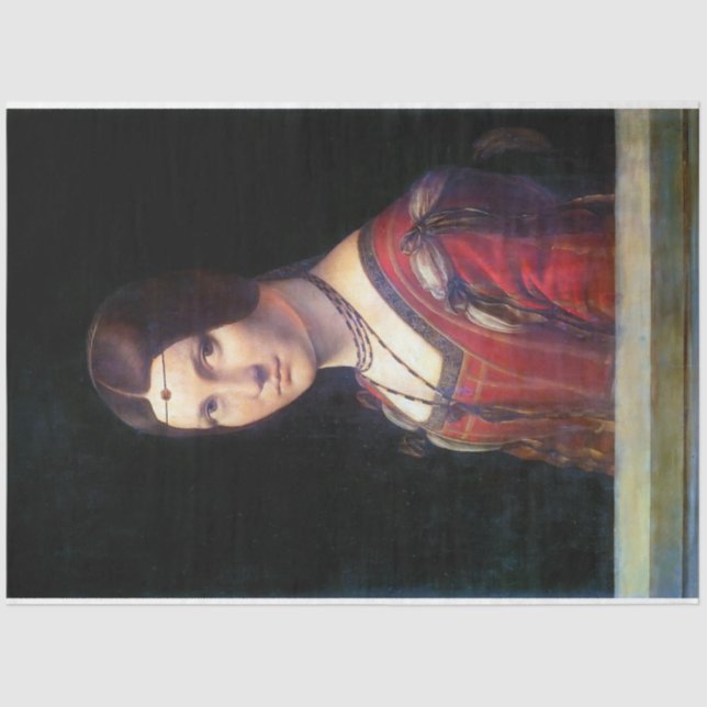 La Belle Ferronniere, Leonardo da Vinci Tissue Paper (Front)