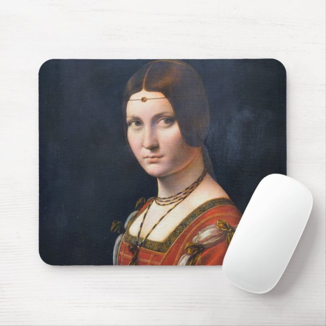 La Belle Ferronniere   Mouse Pad (With Mouse)