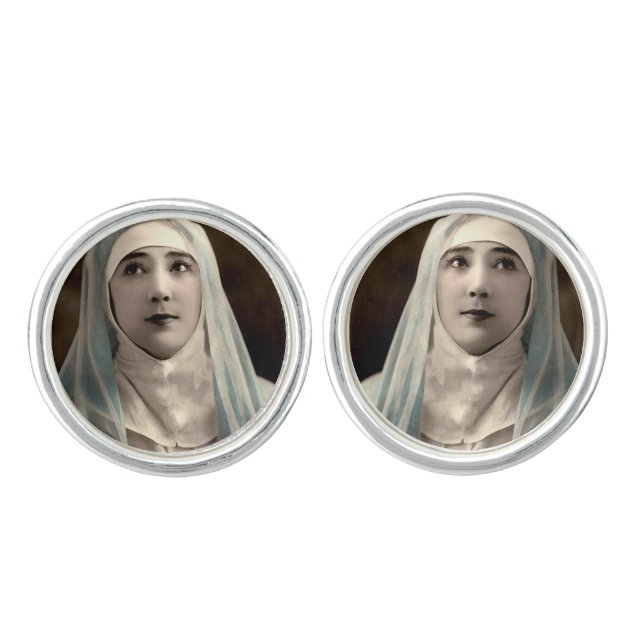 La Belle Otero as a nun Cufflinks (Front)