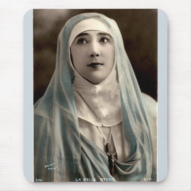 La Belle Otero as a nun Mouse Pad (Front)