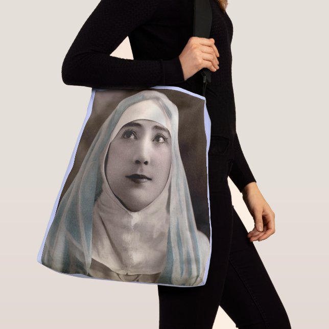 La Belle Otero as a nun print Crossbody Bag (Close Up)