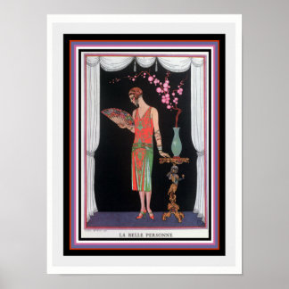 "La Belle Personne" Deco Print by Barbier 12 x 16