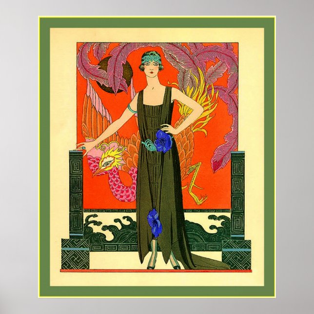 La Belle ~ Vintage Fashion Illustration Poster (Front)