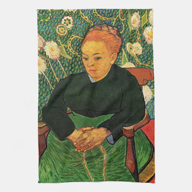 La Berceuse (Augustine Roulin) by Vincent van Gogh Kitchen Towel (Vertical)