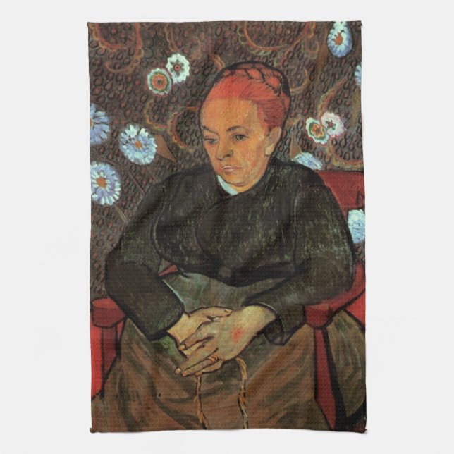 La Berceuse (Augustine Roulin) by Vincent van Gogh Kitchen Towel (Vertical)