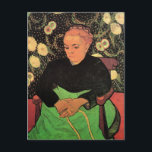 La Berceuse (Augustine Roulin) by Vincent van Gogh Postcard<br><div class="desc">Madame Roulin Rocking the Cradle (La Berceuse) by Vincent van Gogh is a vintage fine art post impressionism daily life portrait painting featuring a mother sitting and rocking a baby in a cradle with the rope tied to the cradle. La Berceuse is a lullaby. About the artist: Vincent Willem van...</div>