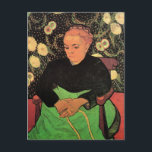 La Berceuse (Augustine Roulin) by Vincent van Gogh Postcard<br><div class="desc">Madame Roulin Rocking the Cradle (La Berceuse) by Vincent van Gogh is a vintage fine art post impressionism daily life portrait painting featuring a mother sitting and rocking a baby in a cradle with the rope tied to the cradle. La Berceuse is a lullaby. About the artist: Vincent Willem van...</div>
