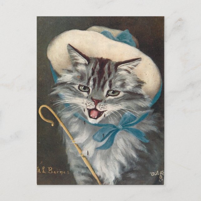 La bergère chat postcard (Front)