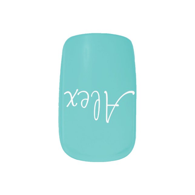 La Boca Aqua Minx Nail Art (Left Thumb)