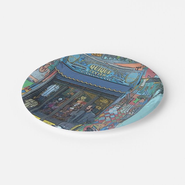 La Boca - Buenos Aires Paper Plates (Angled)