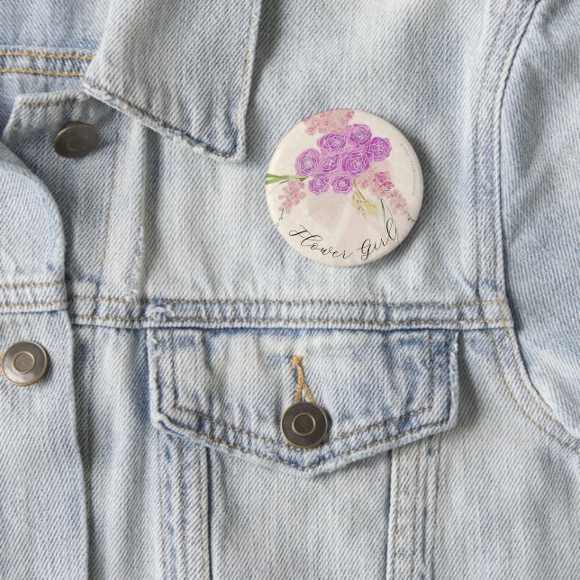 La Boca Golden bow Bouquet flower girl  Button (In Situ)