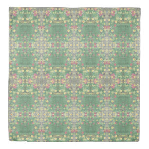 La Boca Green Italian Renaissance Garden Floral Duvet Cover