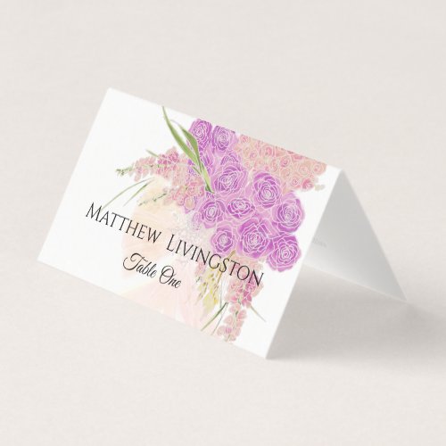 La Boca Rosa blush bow Bouquet Table Number Place