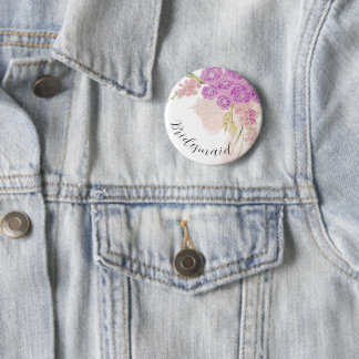 La Boca Rosa blush sheer bow Bouquet bridesmaid Button