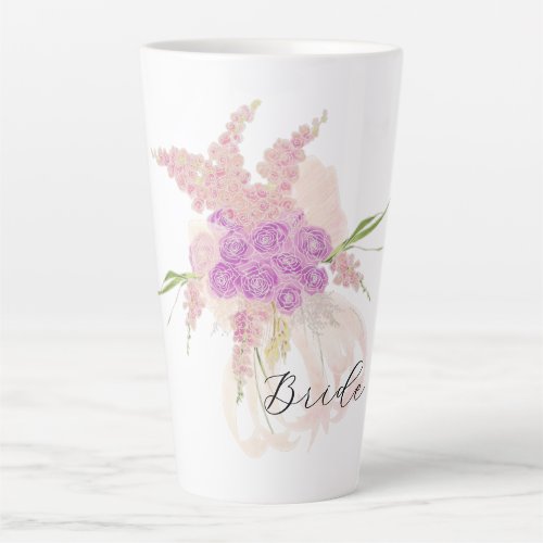 La Boca Rosa Brides Blush bow Bouquet  Latte Mug